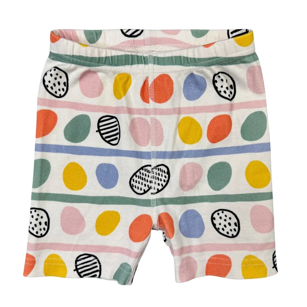 Hanna Andersson 120 US 6-7 Organic Cotton Easter Egg Pajama Shorts Multicolor